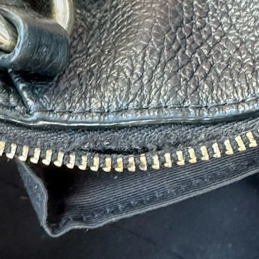 Coach Kelsey Satchel Crossbody Black Leather Handbag